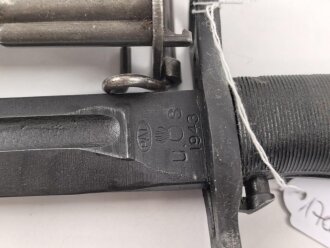 U.S. Army 2.Weltkrieg, Bajonett für M1 Garand. Datiert 1943, guter Gesamtzustand