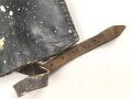 Spatentasche Wehrmacht aus Ersatzmaterial . Herstellerstempel, datiert 1942, WaA. Ungereinigtes Stück