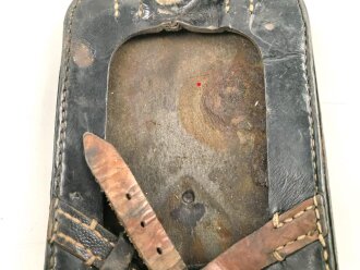 Spatentasche Wehrmacht aus Ersatzmaterial . Hersteller eue , datiert 1942, WaA. Ungereinigtes Stück