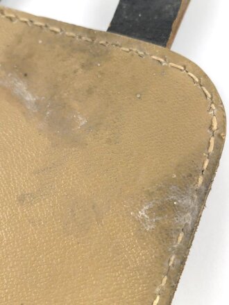 Spatentasche Wehrmacht aus gelbem Ersatzmaterial . Hersteller eue/44. Ungetragenes Stück