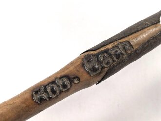 Spaten ohne Herstellerbezeichnung, ungereinigtes Stück, relativ schwere Ausführung, originallack