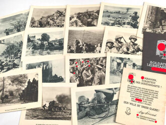 "Soldaten der Leibstandarte SS Adolf Hitler" Erinnerungsmappe vollständig mit 15 Drucken sowie einem Vorsatzblatt. Gebraucht, guter Gesamtzustand