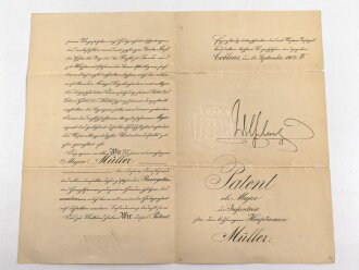 Kaiser Wilhelm II, eigenhändige Unterschrift auf...