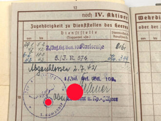 Zwei Wehrpässe von Gefallenen Brüdern einer Familie aus Heilbronn. Beides bei der Infanterie, einer in der Ukraine, einer in Rußland gefallen.