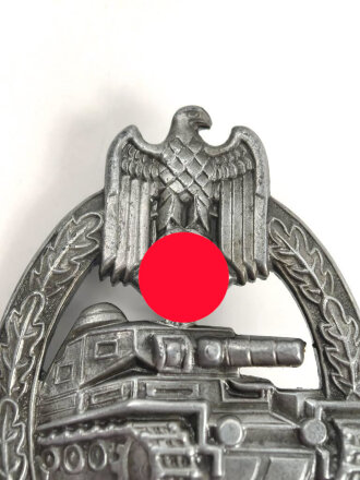 Panzerkampfabzeichen in silber, Zink versilbert, laut...