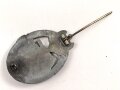 Panzerkampfabzeichen in silber, Zink versilbert, laut Vorbesitzer dem Hersteller Frank & Reif zuzuordnen. Sehr guter Zustand