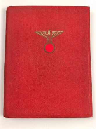 NSDAP Mitgliedsbuch Ausgabe 1935. Ausgestellt im Februar 1936 auf einen Angehörigen der SA. Uniformfoto , Marken und Spenden geklebt bis 1944. Dazu seine Mitgliedsbescheinigung von 1933