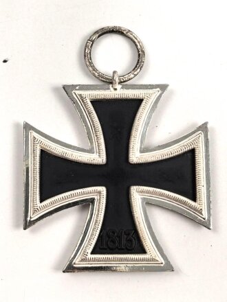 Eisernes Kreuz 2. Klasse 1939. Ungetragenes Stück ohne Herstellerbezeichnung im Bandring, in wohl zugehöriger Tüte von Gustav Brehmer Markneukirchen