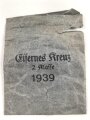 Tüte für eine Eisernes Kreuz 2. Klasse 1939. Hersteller Klein & Quenzer Oberstein.