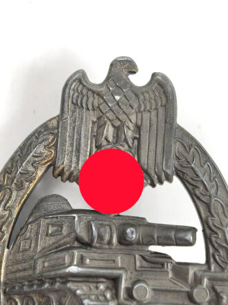 Panzerkampfabzeichen in bronze, Zink bronziert....