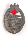 Panzerkampfabzeichen in bronze, Zink bronziert. Hersteller Frank & Reif Stuttgart