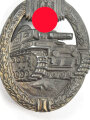 Panzerkampfabzeichen in bronze, Zink bronziert. Hersteller Frank & Reif Stuttgart