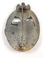 Panzerkampfabzeichen in bronze, Zink bronziert. Hersteller Frank & Reif Stuttgart