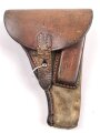 Luftwaffe, Pistolentasche für Pistole Ungarische M 37 Femaru. Stark getragenes Stück datiert 1941