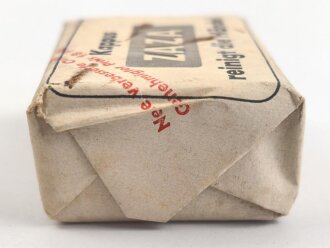 "Zaza" Händereinigungsmittel, Originalverpackt, Maße etwa 4,5 x 6 x 2,5cm, RIF Genehmigung erteilt 1942 " RIF = Reichsstelle für Industrielle Fette und Waschmittel"