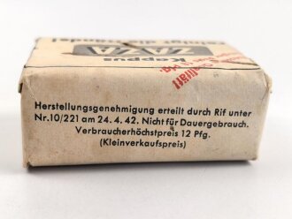 "Zaza" Händereinigungsmittel, Originalverpackt, Maße etwa 4,5 x 6 x 2,5cm, RIF Genehmigung erteilt 1942 " RIF = Reichsstelle für Industrielle Fette und Waschmittel"