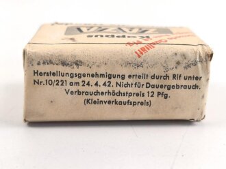 "Zaza" Händereinigungsmittel, Originalverpackt, Maße etwa 4,5 x 6 x 2,5cm, RIF Genehmigung erteilt 1942 " RIF = Reichsstelle für Industrielle Fette und Waschmittel"