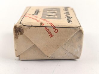 "Zaza" Händereinigungsmittel, Originalverpackt, Maße etwa 4,5 x 6 x 2,5cm, RIF Genehmigung erteilt 1942 " RIF = Reichsstelle für Industrielle Fette und Waschmittel"