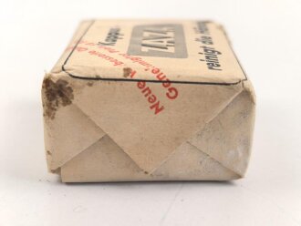 "Zaza" Händereinigungsmittel, Originalverpackt, Maße etwa 4,5 x 6 x 2,5cm, RIF Genehmigung erteilt 1942 " RIF = Reichsstelle für Industrielle Fette und Waschmittel"