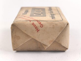 "Zaza" Händereinigungsmittel, Originalverpackt, Maße etwa 4,5 x 6 x 2,5cm, RIF Genehmigung erteilt 1942 " RIF = Reichsstelle für Industrielle Fette und Waschmittel"