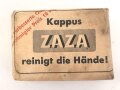 "Zaza" Händereinigungsmittel, Originalverpackt, Maße etwa 4,5 x 6 x 2,5cm, RIF Genehmigung erteilt 1942 " RIF = Reichsstelle für Industrielle Fette und Waschmittel"