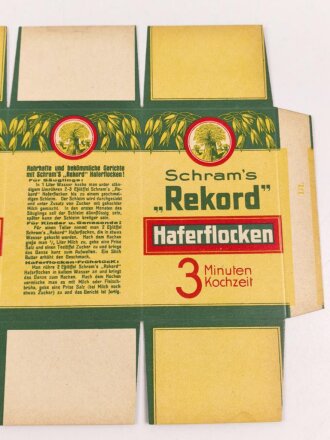 Verpackung " Schram´s Rekord Haferflocken...