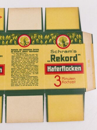 Verpackung " Schram´s Rekord Haferflocken...