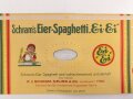 Verpackung " Schram´s Eier-Spaghetti" Maße 15 x 29 cm, ungebrauchtes Firmenmuster