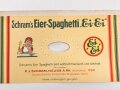 Verpackung " Schram´s Eier-Spaghetti" Maße 15 x 29 cm, ungebrauchtes Firmenmuster