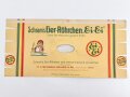 Verpackung " Schram´s Eier-Röhrchen" Maße 15 x 29 cm, ungebrauchtes Firmenmuster