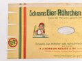 Verpackung " Schram´s Eier-Röhrchen" Maße 15 x 29 cm, ungebrauchtes Firmenmuster