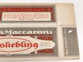 Verpackung " Schram´s Maccaroni " Maße 14 x 31cm, ungebrauchtes Firmenmuster