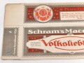 Verpackung " Schram´s Maccaroni " Maße 14 x 31cm, ungebrauchtes Firmenmuster
