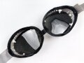 Getönte Brille mit Aluminiumrahmen, sieht man so immer wieder auf Fotos bei Angehörigen der Gebirgstruppe. Ungetragen, Gummiband ohne Funktion