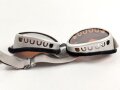 Getönte Brille mit Aluminiumrahmen, sieht man so immer wieder auf Fotos bei Angehörigen der Gebirgstruppe. Ungetragen, Gummiband ohne Funktion