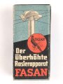 "FASAN" Rasierapparat aus weißer Preßmasse. Ungebraucht, in der originalen Umverpackung