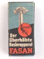 "FASAN" Rasierapparat aus weißer Preßmasse. Ungebraucht, in der originalen Umverpackung