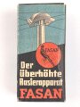 "FASAN" Rasierapparat aus weißer Preßmasse. Ungebraucht, in der originalen Umverpackung, diese leicht zerdrückt