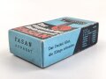 "FASAN" Rasierapparat aus transparenter Preßmasse. Ungebraucht, in der originalen Umverpackung, diese leicht zerdrückt