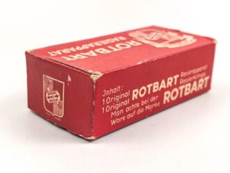 "Rogerit" Rasierapparat aus Metall. Ungebraucht, in der originalen Umverpackung, diese leicht zerdrückt