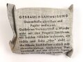 Verbandpäckchen kleines Modell datiert 1943 , gehört so unser anderem in Verbandkästen der Wehrmacht und des Luftschutz