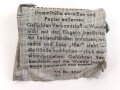 Verbandpäckchen kleines Modell datiert 1943 , gehört so unser anderem in Verbandkästen der Wehrmacht und des Luftschutz