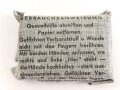 Verbandpäckchen kleines Modell datiert 1943 , gehört so unser anderem in Verbandkästen der Wehrmacht und des Luftschutz