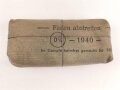 Verbandpäckchen großes Modell datiert 1940 , gehört so unter anderem in Verbandkästen der Wehrmacht und des Luftschutz