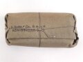Verbandpäckchen großes Modell datiert 1940 , gehört so unter anderem in Verbandkästen der Wehrmacht und des Luftschutz