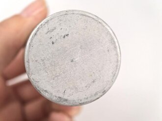 Rasierseifenbehälter Aluminium, ungebraucht aus altem Bestand, Höhe 8cm