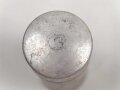 Rasierseifenbehälter Aluminium, ungebraucht aus altem Bestand, Höhe 8cm