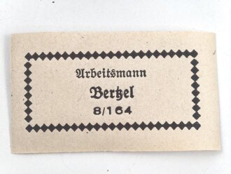 Reichsarbeitsdienst , Wäscheetikett für einen...