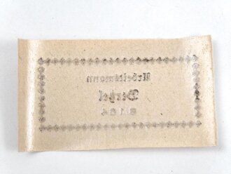 Reichsarbeitsdienst , Wäscheetikett für einen Arbeitsmann, ca. 3,5 x 6 cm, gummiertes Papier, ungebraucht, sie erhalten ein( 1 ) Stück