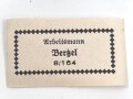 Reichsarbeitsdienst , Wäscheetikett für einen Arbeitsmann, ca. 3,5 x 6 cm, gummiertes Papier, ungebraucht, sie erhalten ein( 1 ) Stück